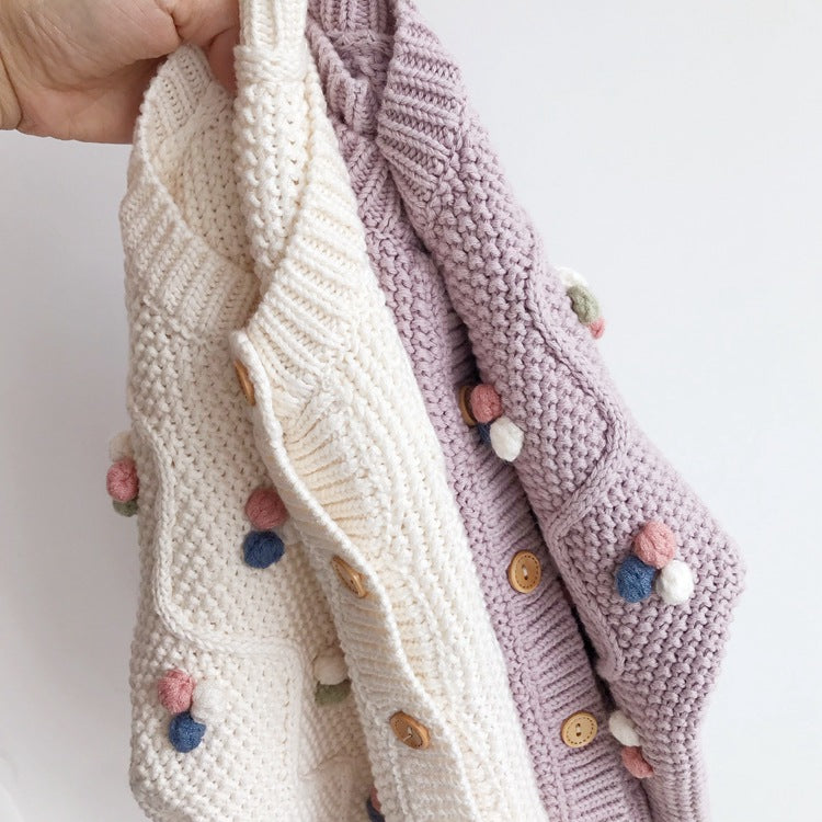 The poms cardigan