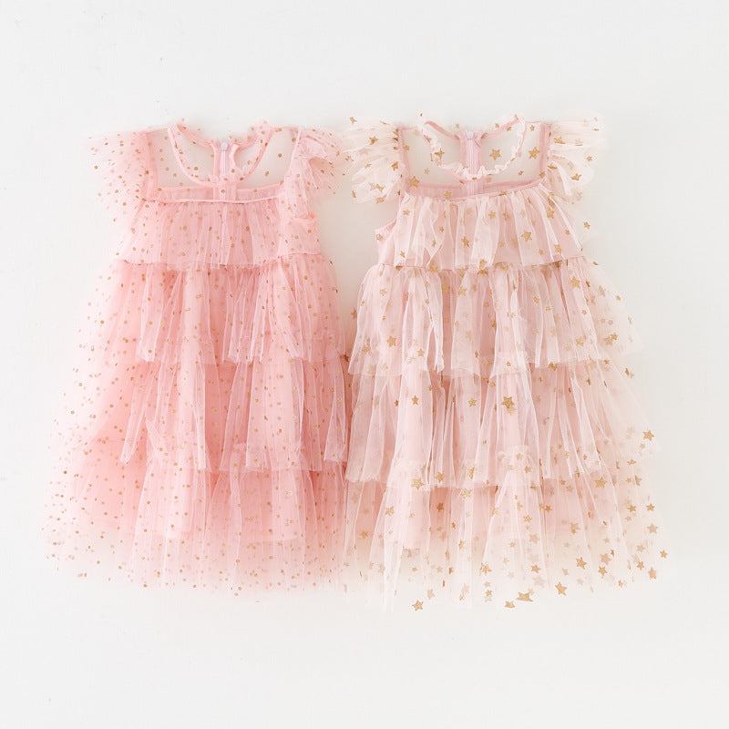 Sparkly tulle layered dress