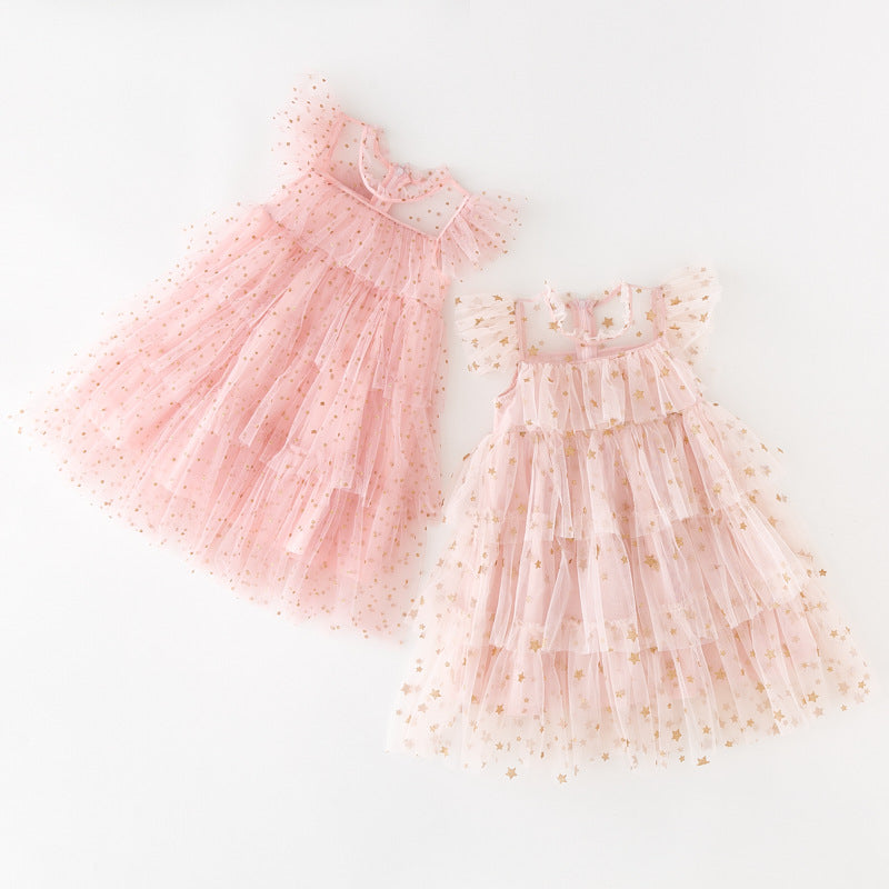 Sparkly tulle layered dress