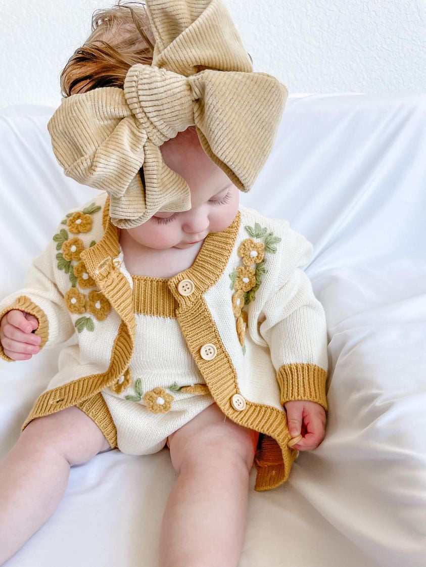 Yellow daisy cardigan
