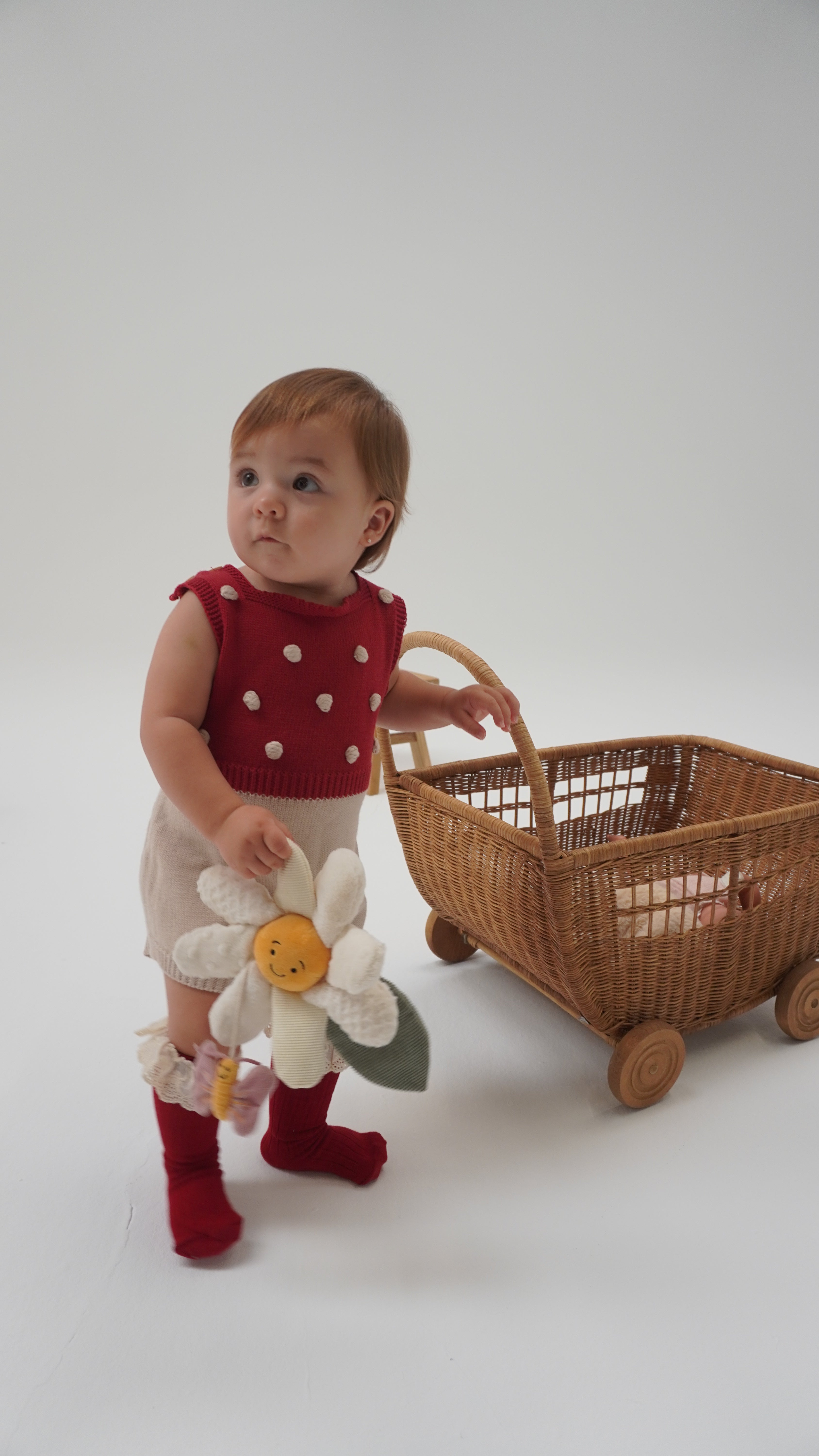 Dotty Romper and Cardigan