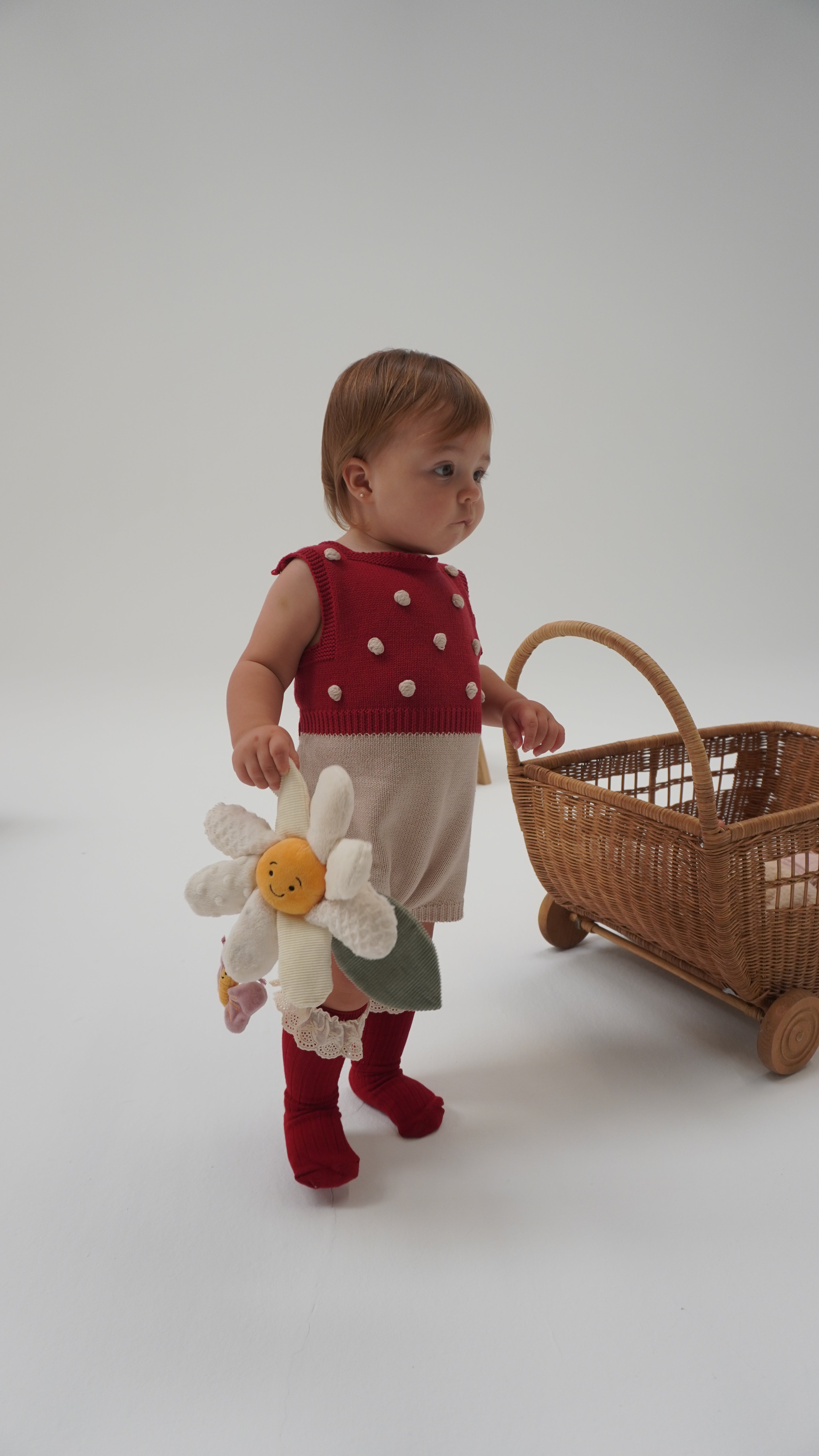 Dotty Romper and Cardigan