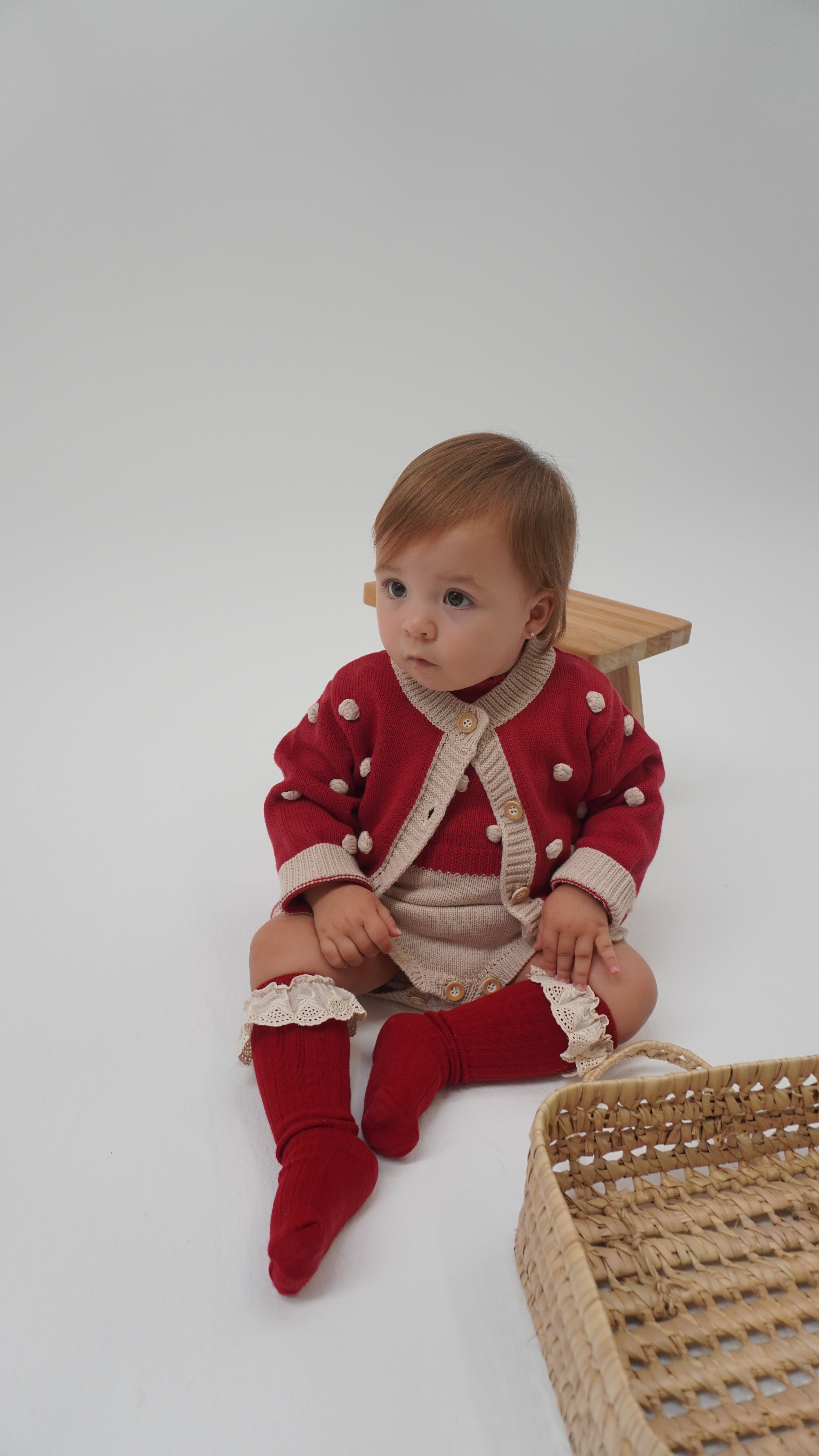 Dotty Romper and Cardigan