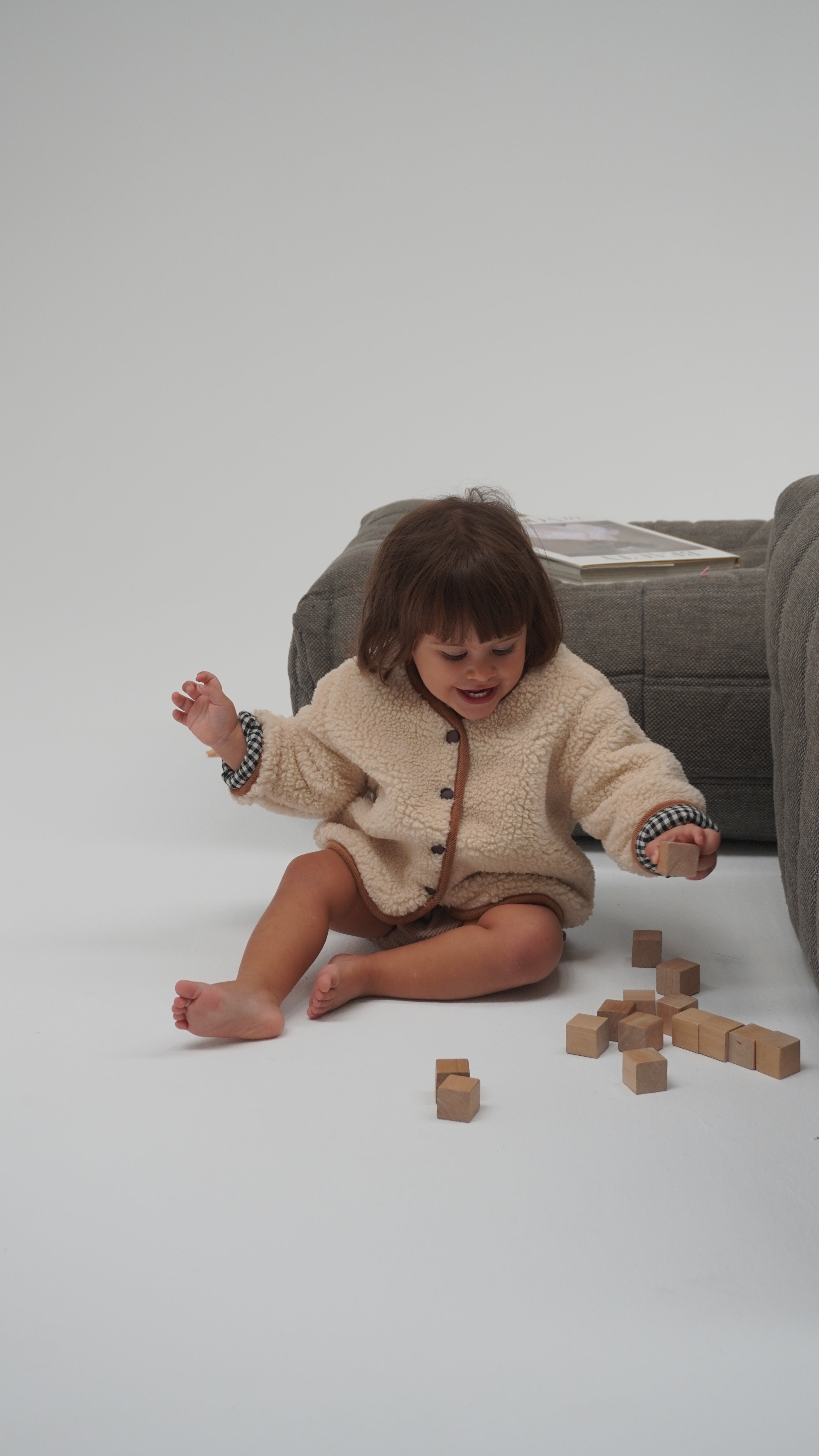 Reversible Teddy Checkered Jacket