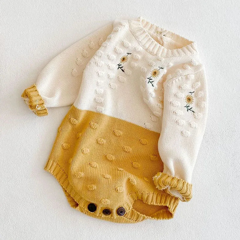 Sunflower Knitted romper