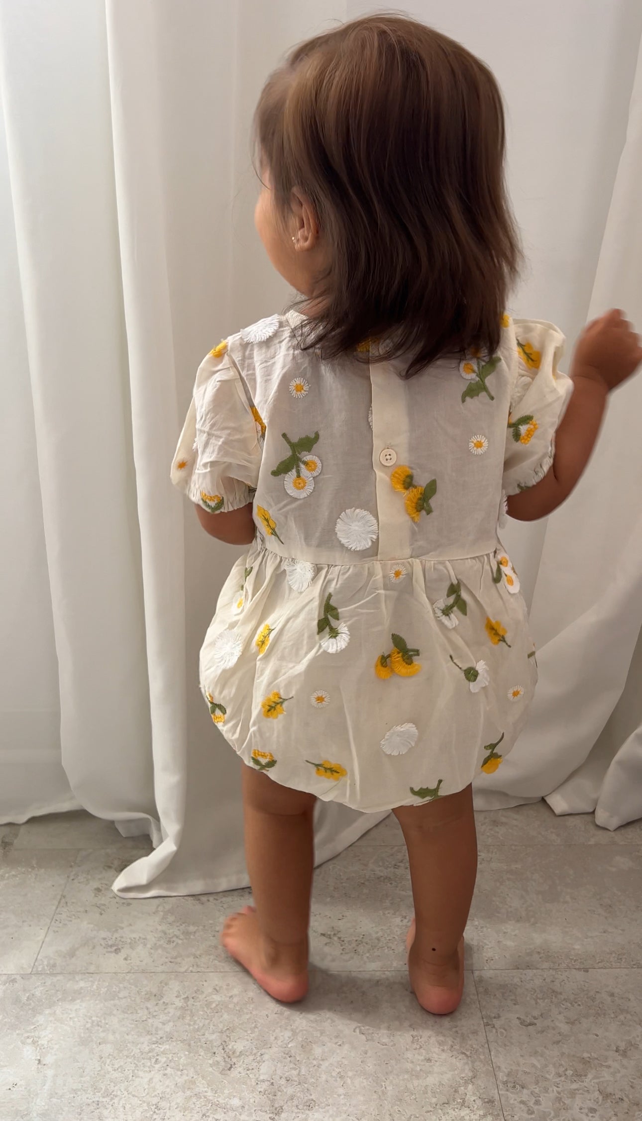 Chamomile Puff Sleeve Romper