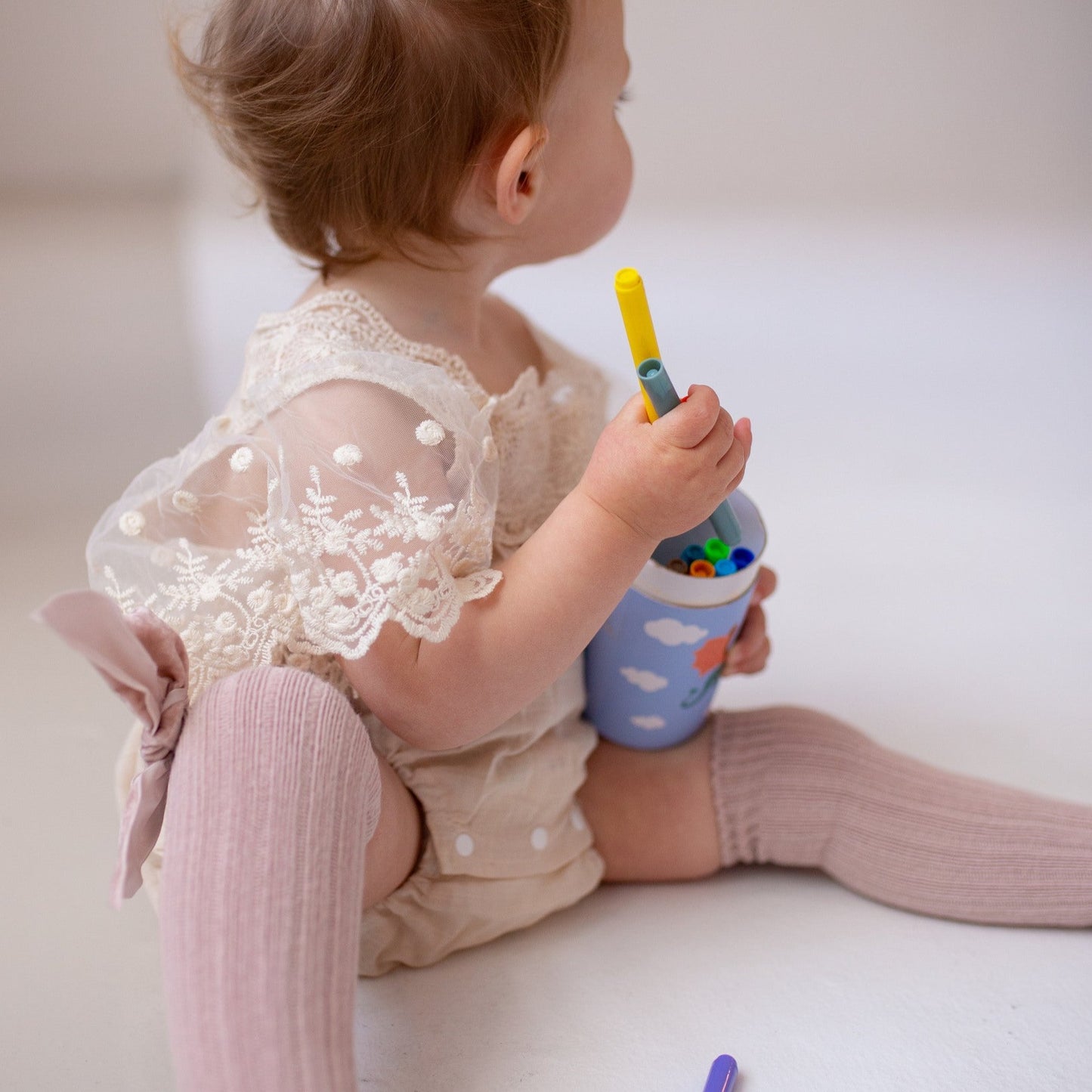 Lia Lace Romper Cream