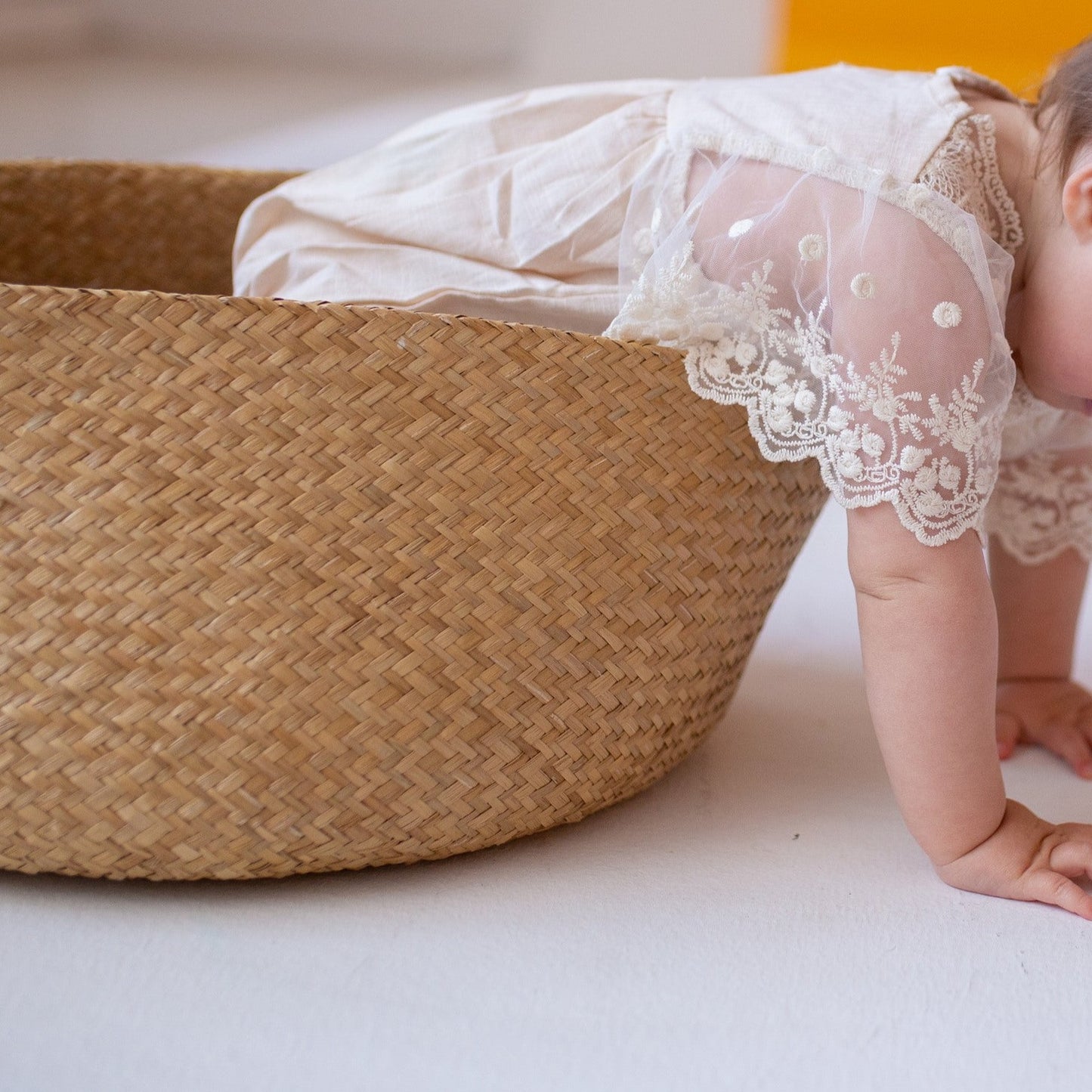 Lia Lace Romper Cream