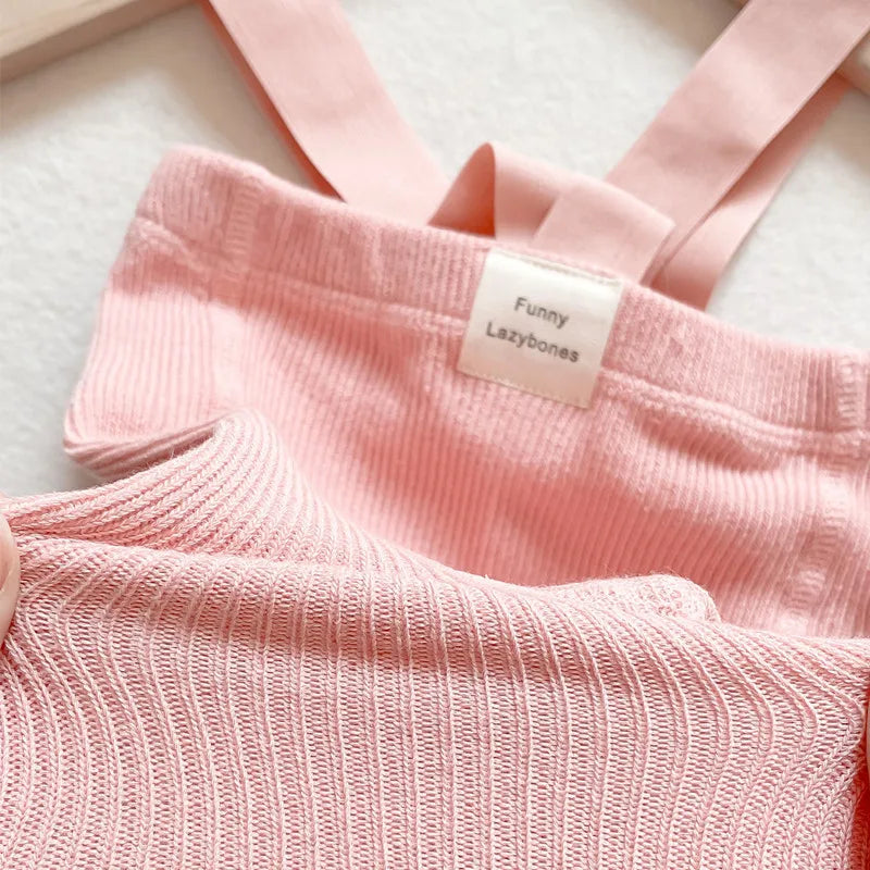 Baby Knit Suspender Leggings