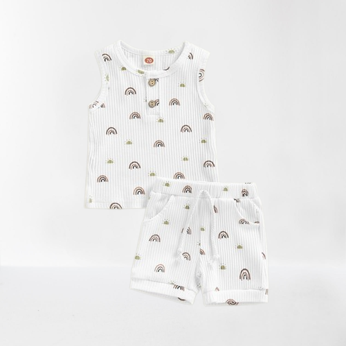 Rainbows Ribbed Set White