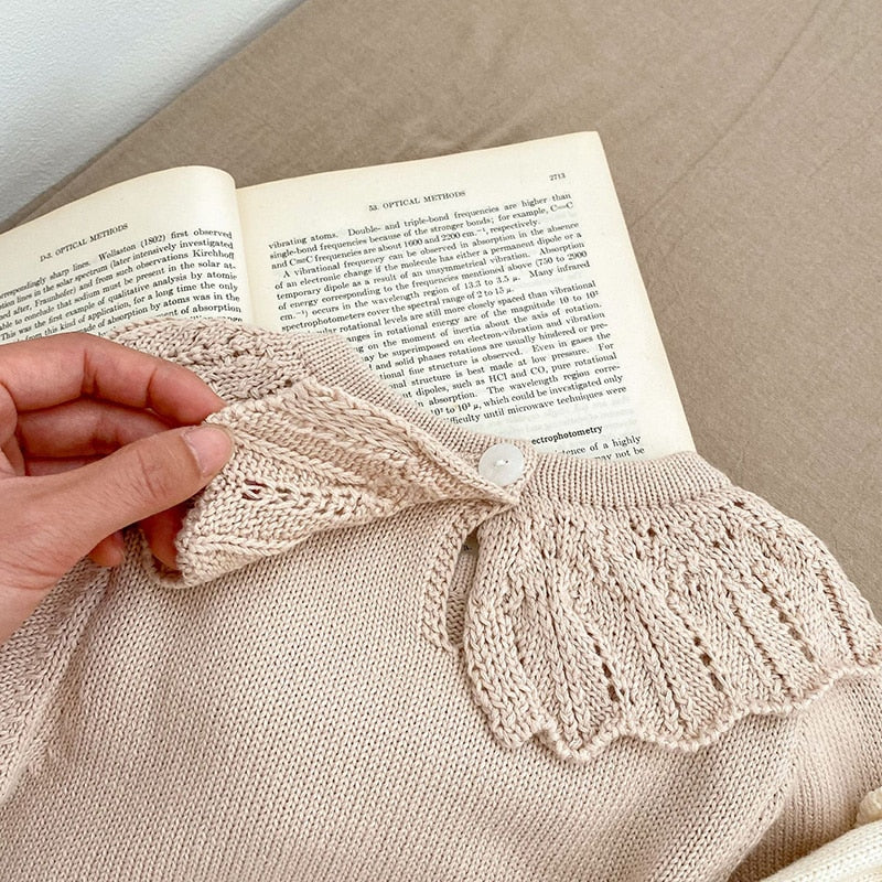 Bouquet knitted Romper Cream