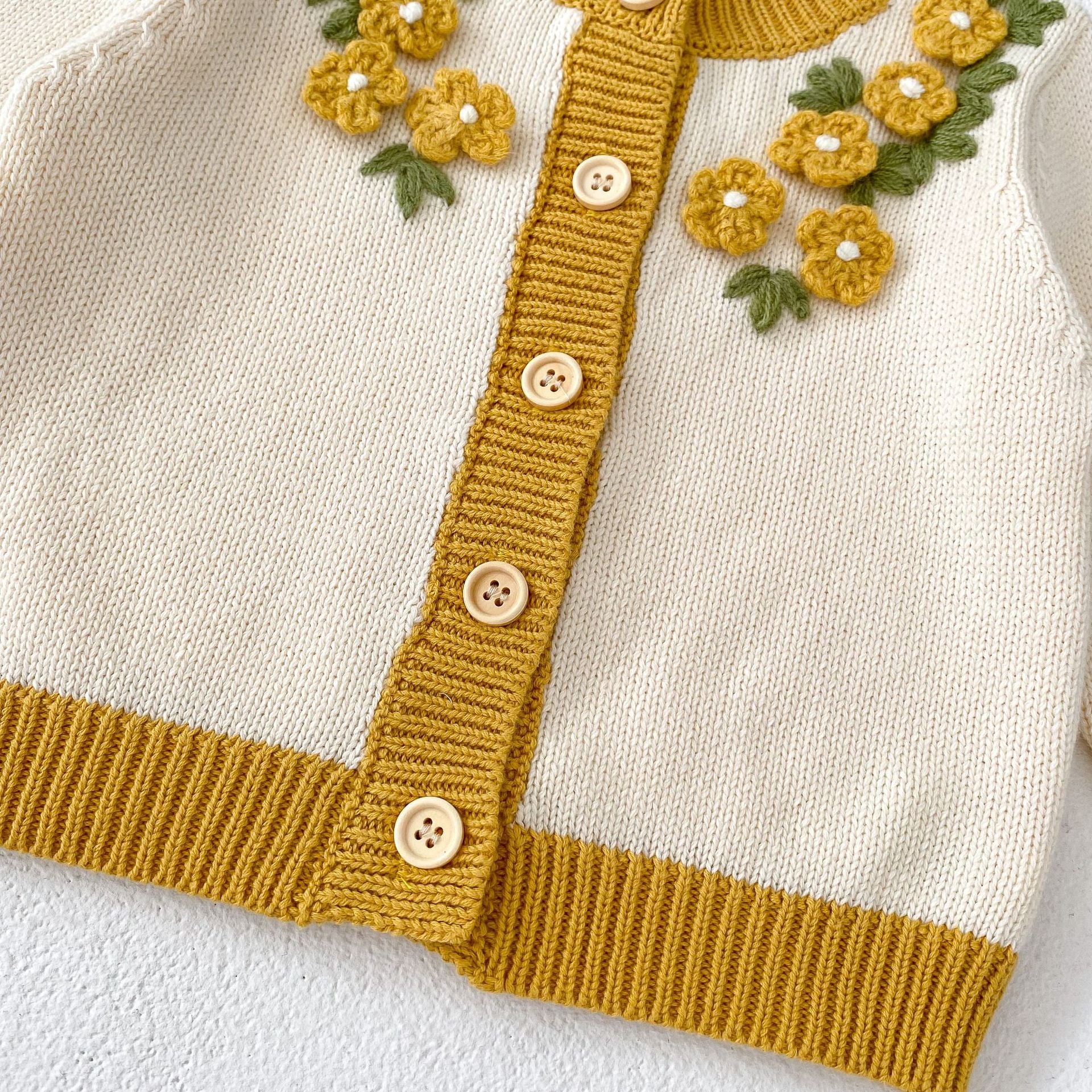 Yellow daisy cardigan