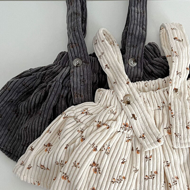 Soft Touch Corduroy Skirt Gray