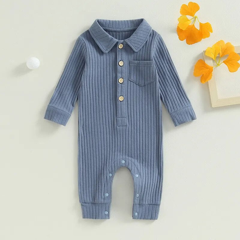 Bobbie Polo Romper Blue