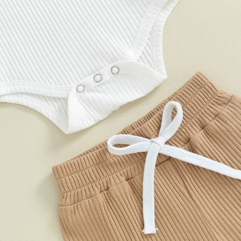 Enzo Ribbed Set Brown