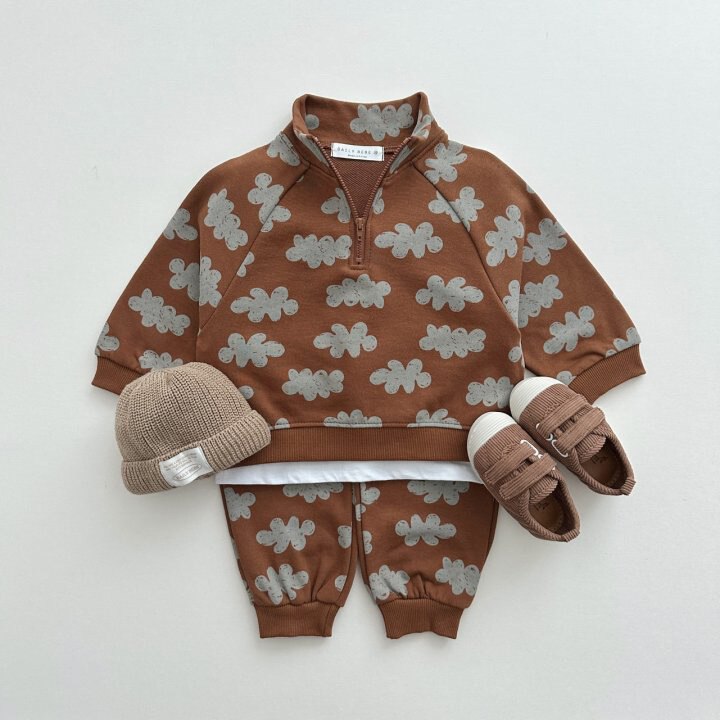 Cloud Tracksuit Set Brown