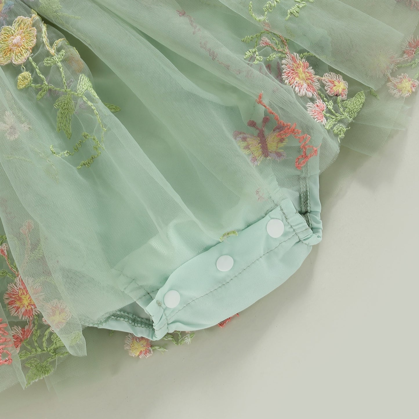 Primavera Tulle Romper Green