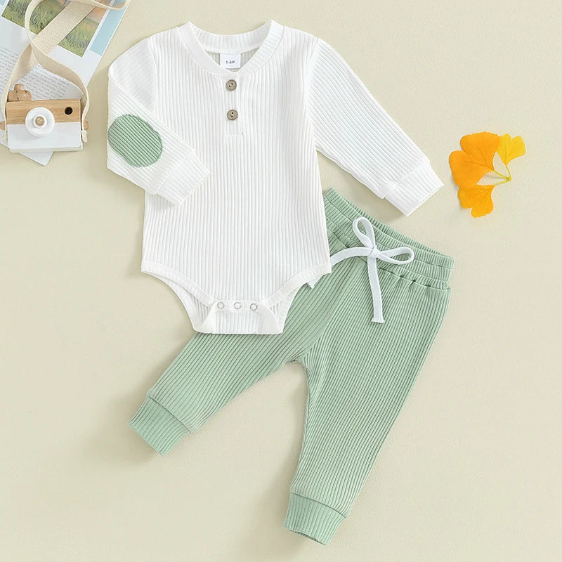 Enzo Ribbed Set Green