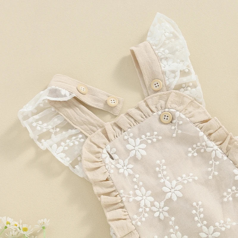Lily floral lace romper