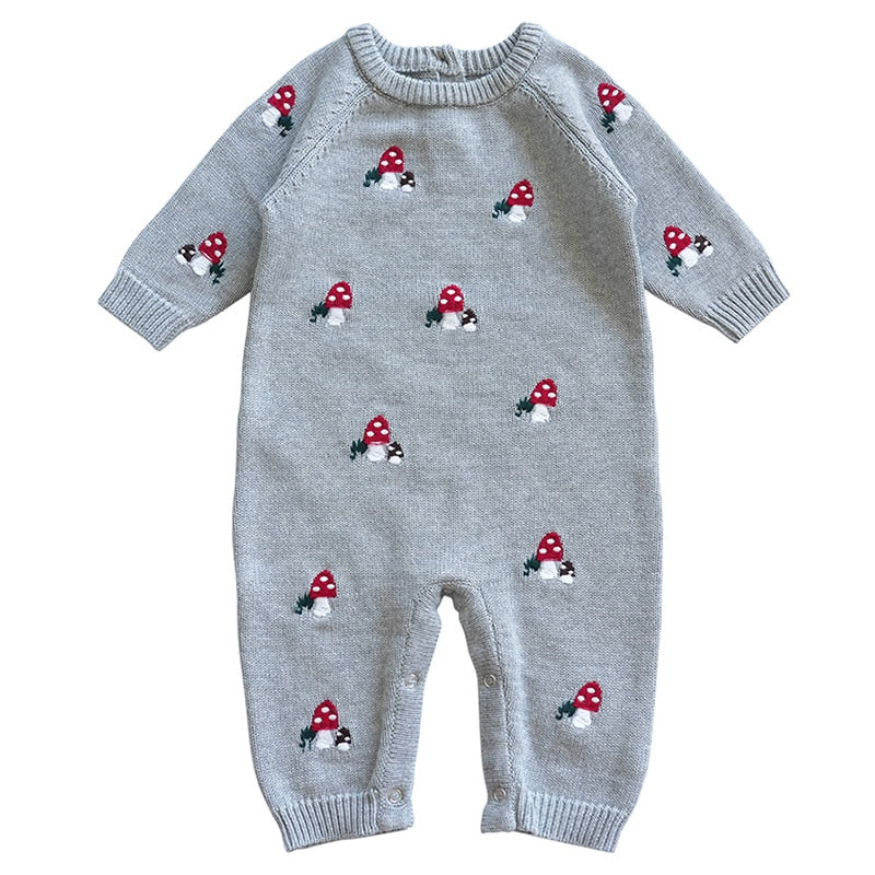 The Mushroom Romper Grey
