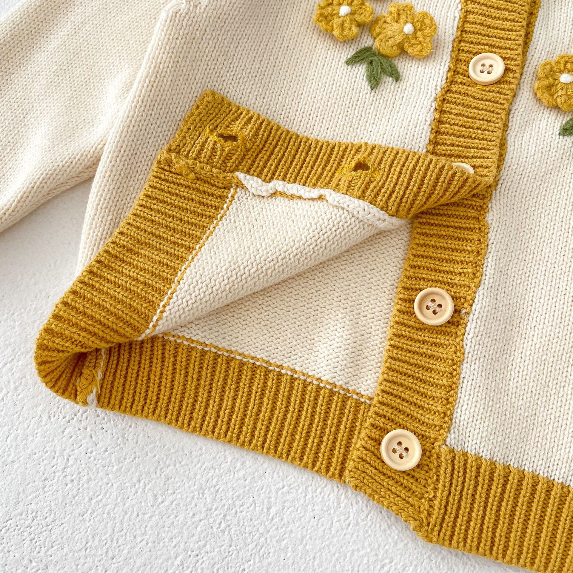 Yellow daisy cardigan