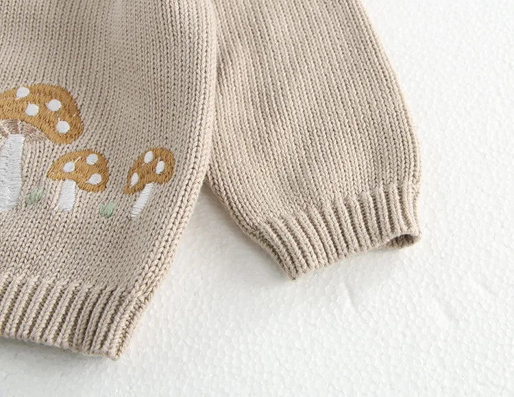 Mushroom Embroidery knit