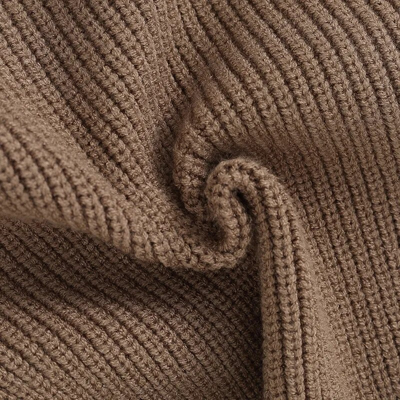 White flowers sweater Chocolate