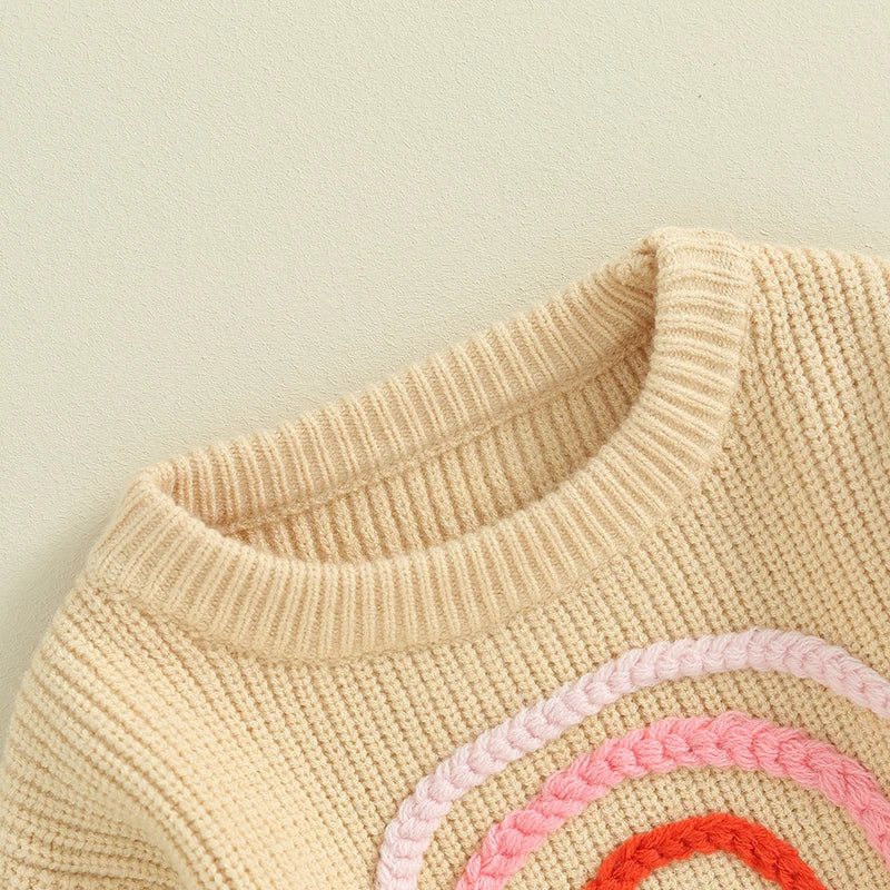 Floral Rainbow Sweater Yellow