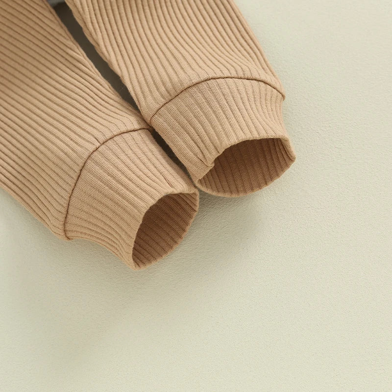 Enzo Ribbed Set Brown