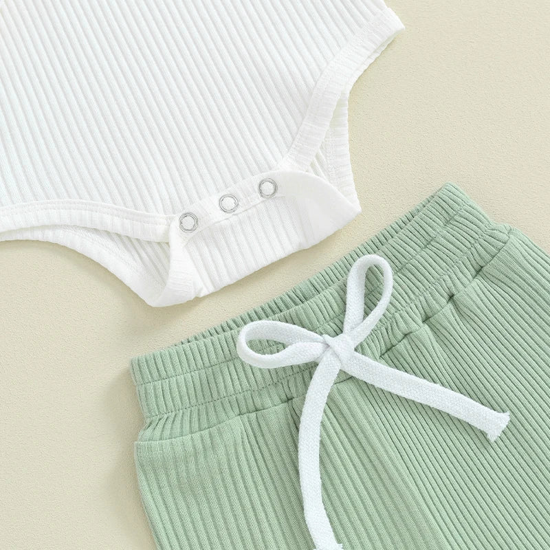 Enzo Ribbed Set Green