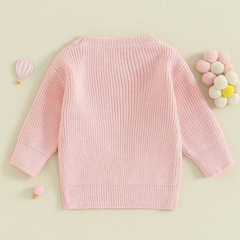 Floral Rainbow Sweater Pink