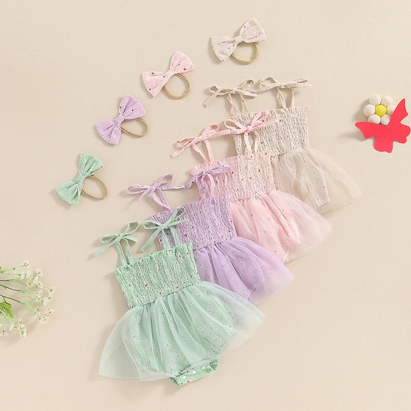 Tiny floral tutu romper Pink