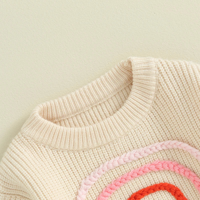 Floral Rainbow Sweater Cream