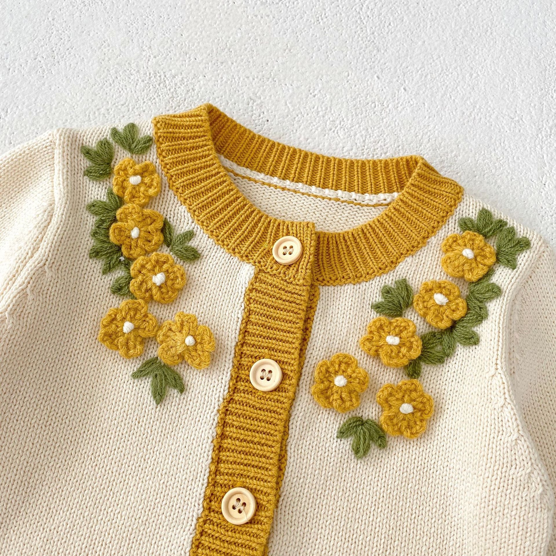 Yellow daisy cardigan