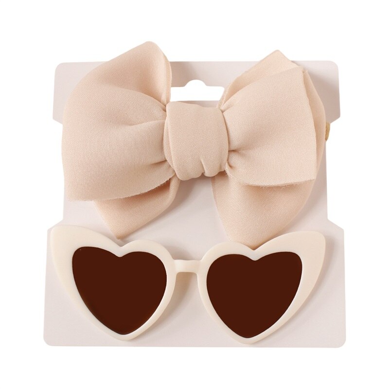 Heart Sunglasses and Bow Set