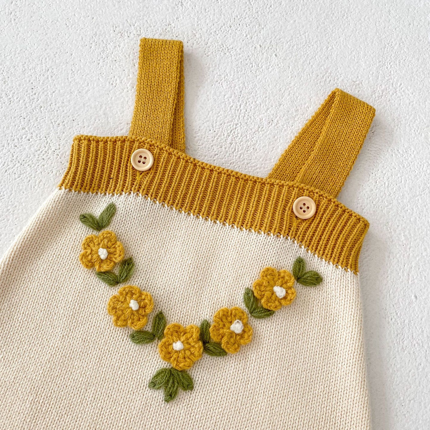Yellow daisy romper