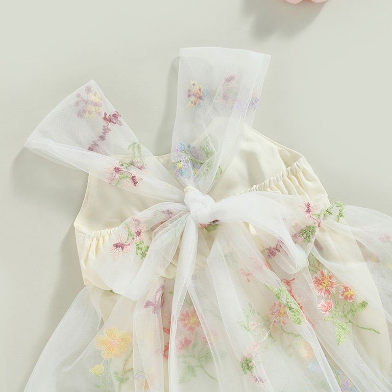 Primavera Tulle Romper White