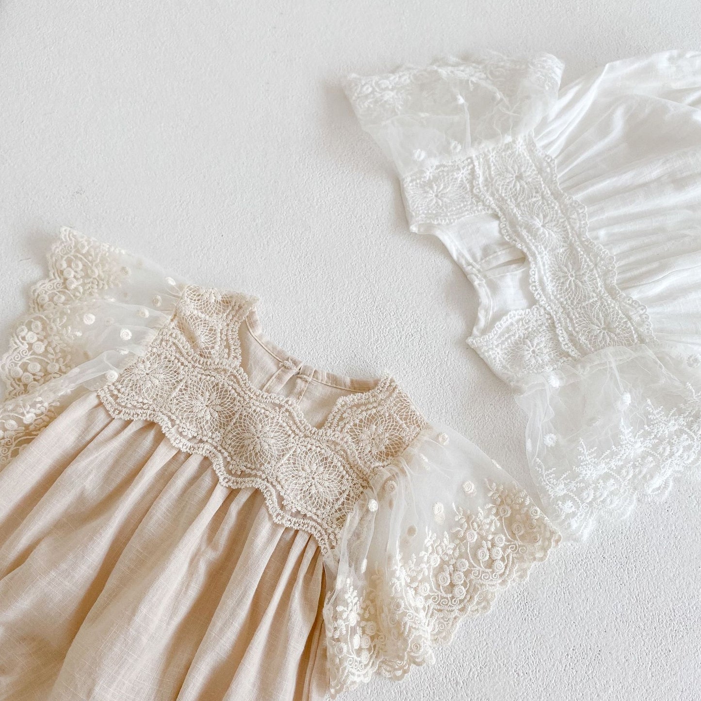 Lia Lace Romper Cream