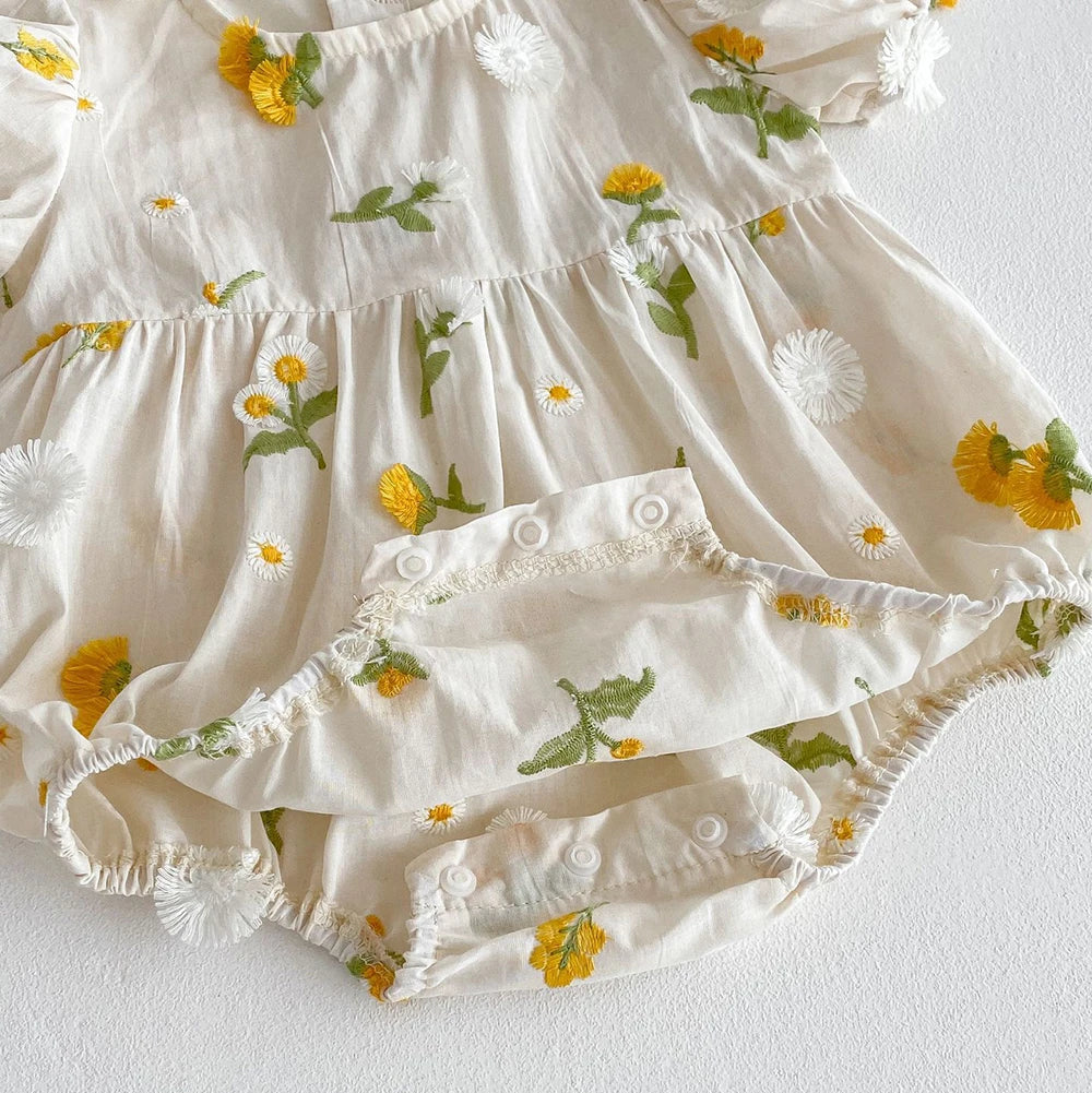 Chamomile Puff Sleeve Romper