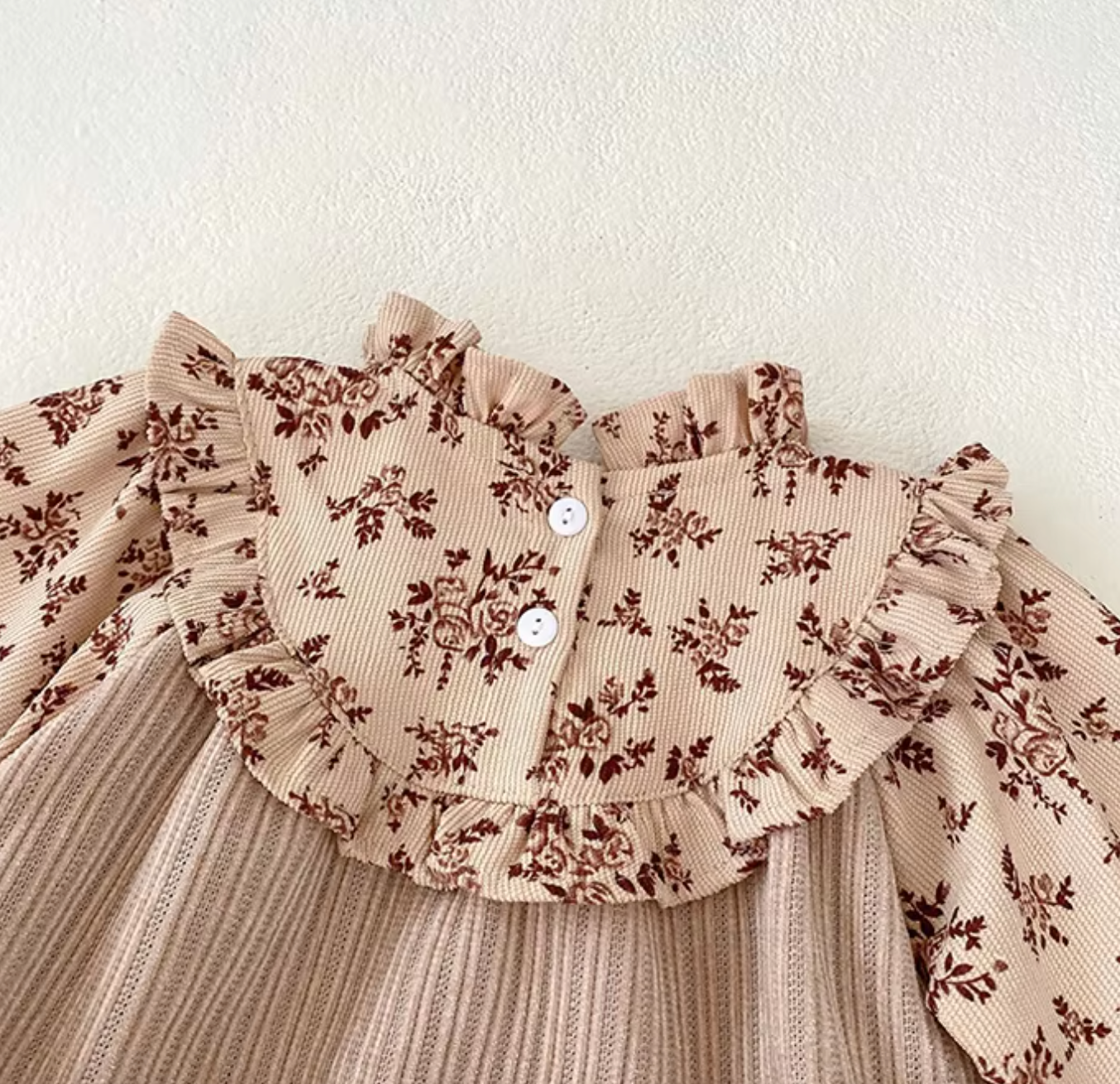 Bella High Collar Corduroy Romper