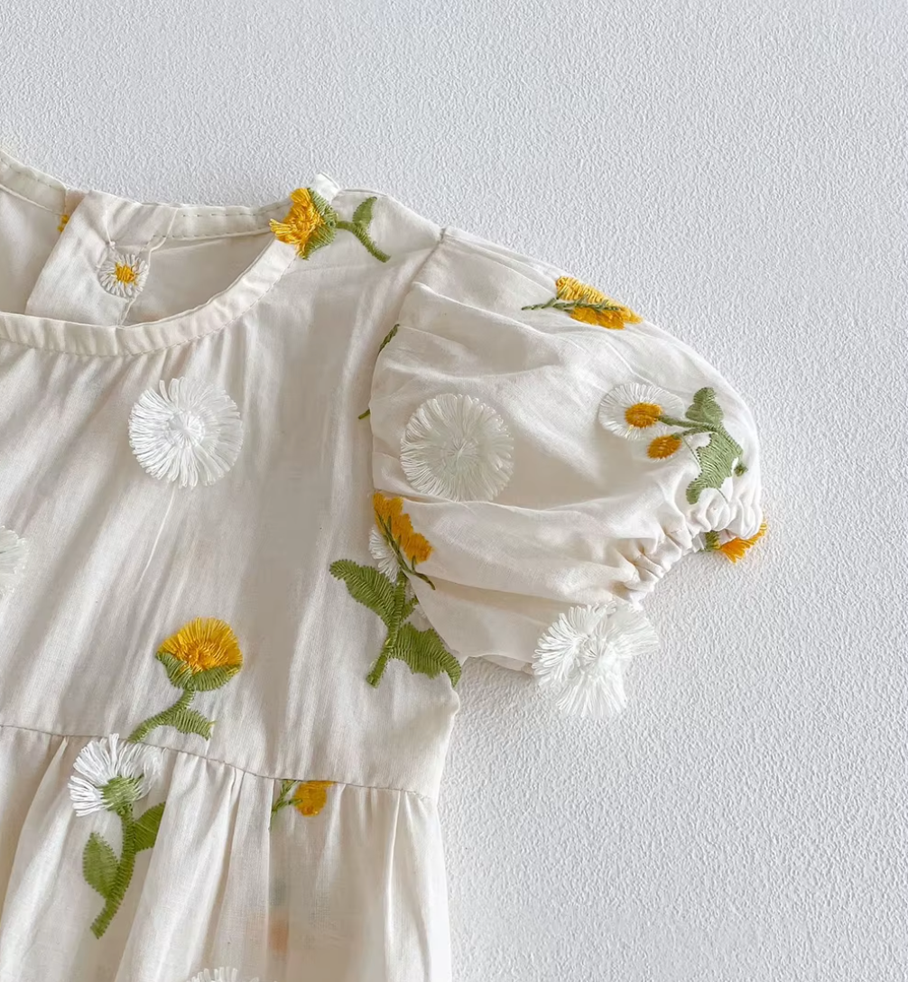 Chamomile Puff Sleeve Romper