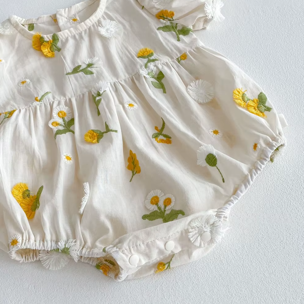 Chamomile Puff Sleeve Romper