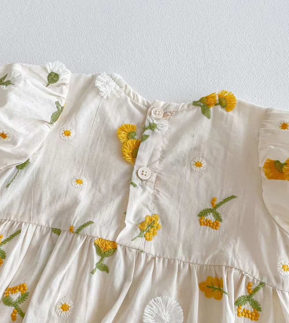 Chamomile Puff Sleeve Romper