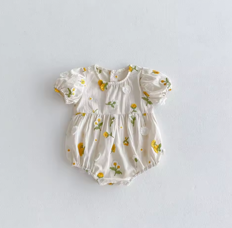 Chamomile Puff Sleeve Romper