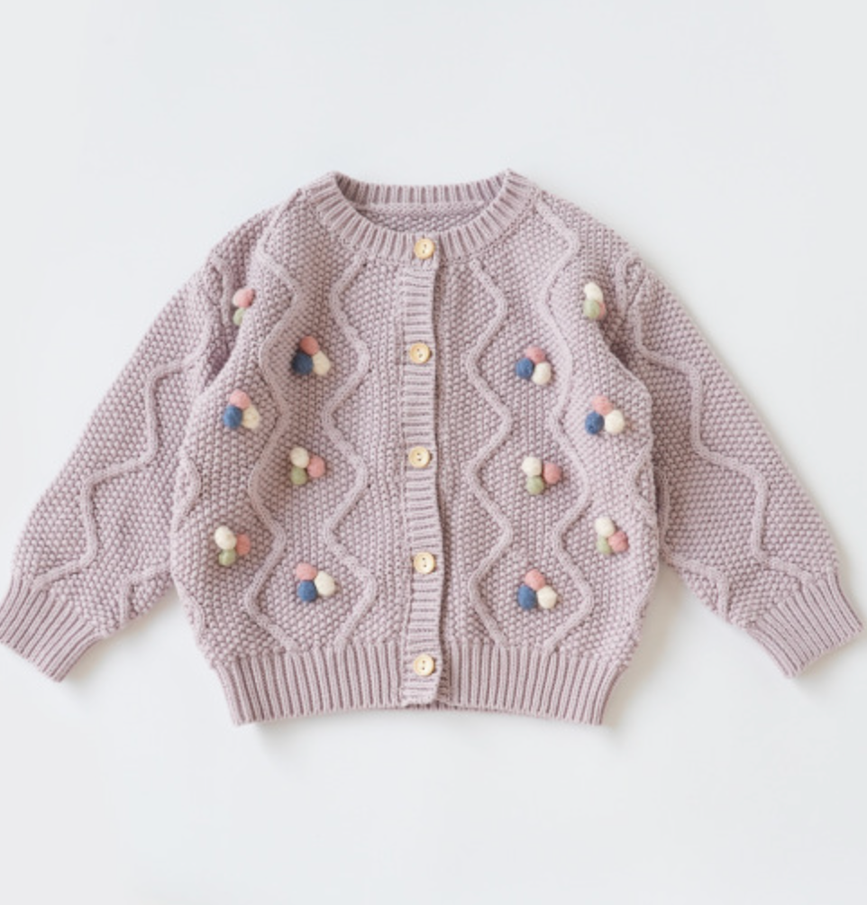 The poms cardigan