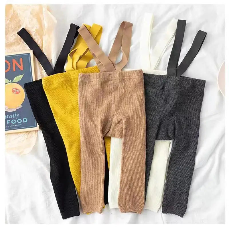Baby Knit Suspender Leggings