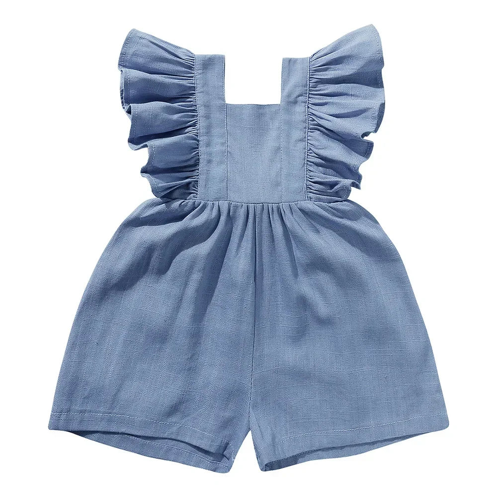 Sarah frilled summer overalls