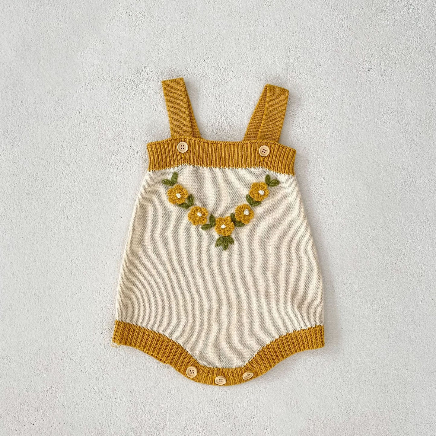 Yellow daisy romper