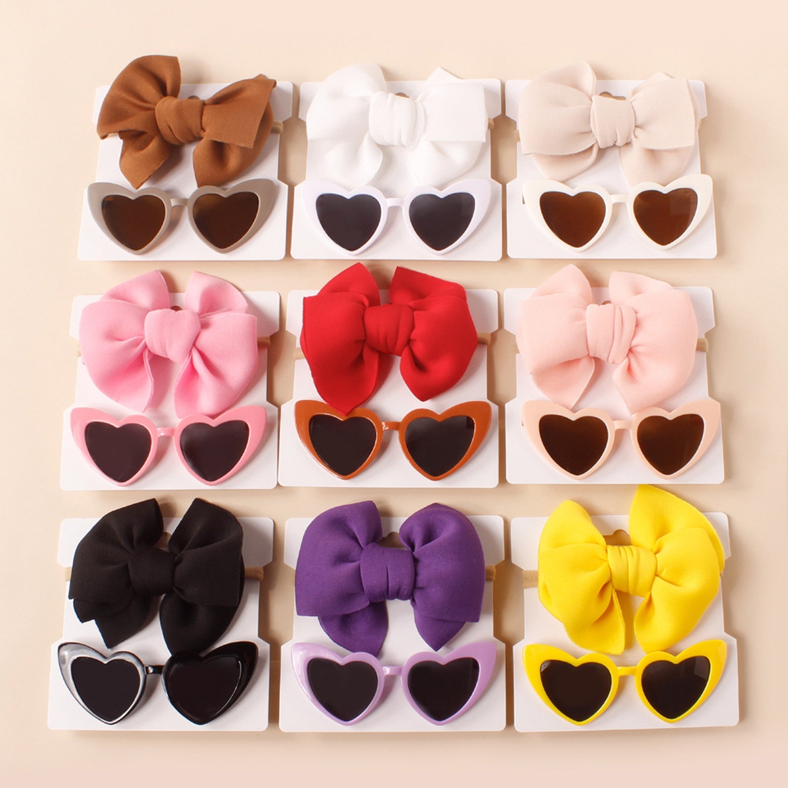 Heart Sunglasses and Bow Set