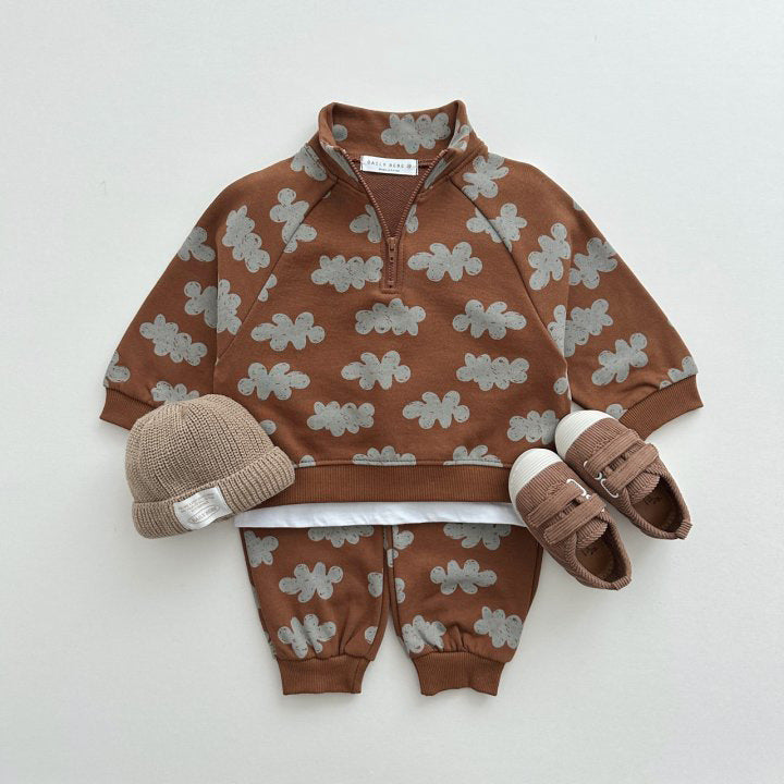 Cloud Tracksuit Set Brown